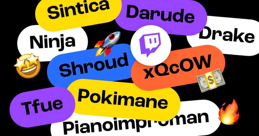 famous Twitch streamers and their niches